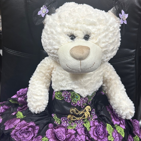 Quinceanera Teddy Bear Dress, Custom made Teddy Bear Purple‎ Gown Dress NEW - Picture 3 of 8